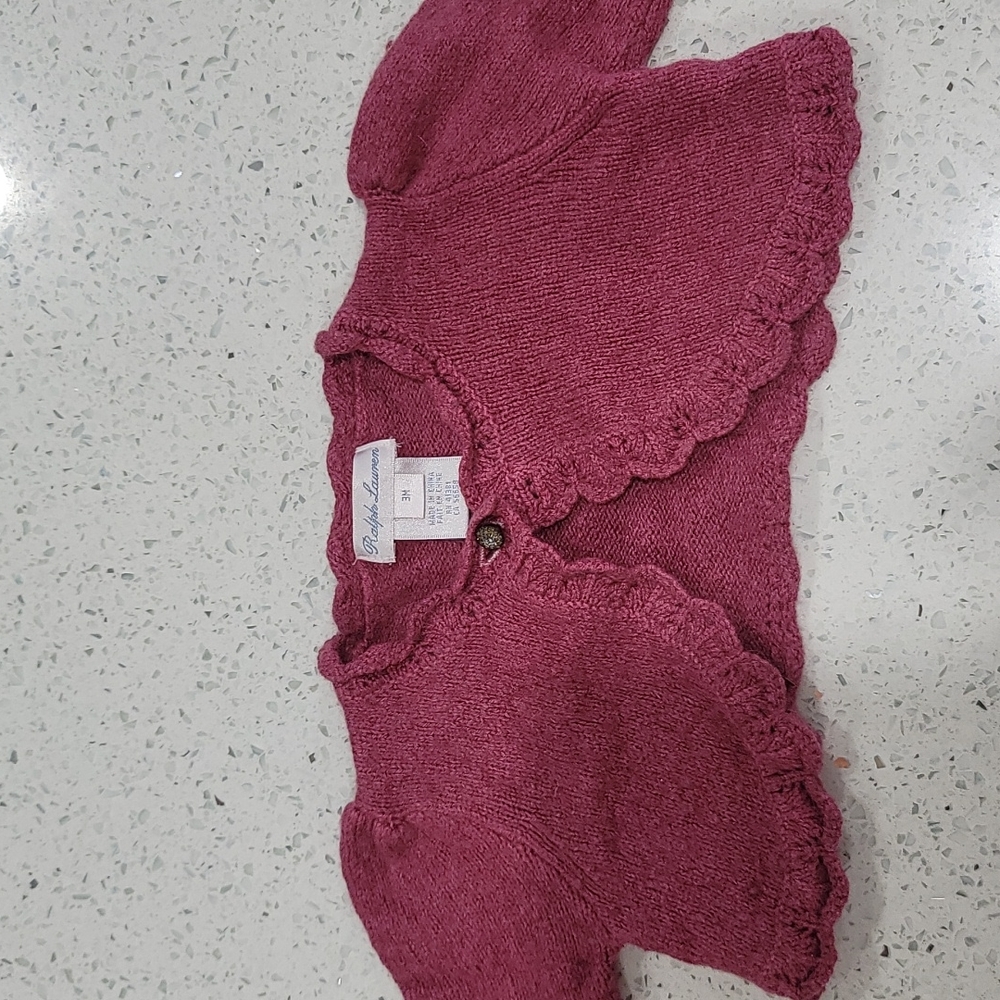 Ralph Lauren Magenta Cardigan